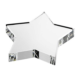 Ten Paperweight Glass Star Cod. EL35249 cm 8x8x1.9 h by Varotto & Co.