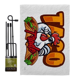 Trump Always Chicken Out Flag Stand Kit Wall Hanging Decor Home Poster Porch Trade Poster Outdoor Lawn Decoration Room Tapestry Banner Door Yard Sign Fathers Day Funny Gift Made in USA