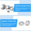 METALLIXITY Hex Nuts (#8-32) 50Pcs, 304 Stainless Steel Coarse Thread