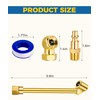 iolory Automotive Brass Air Chuck Set,2-Way Connection Heavy Duty Air