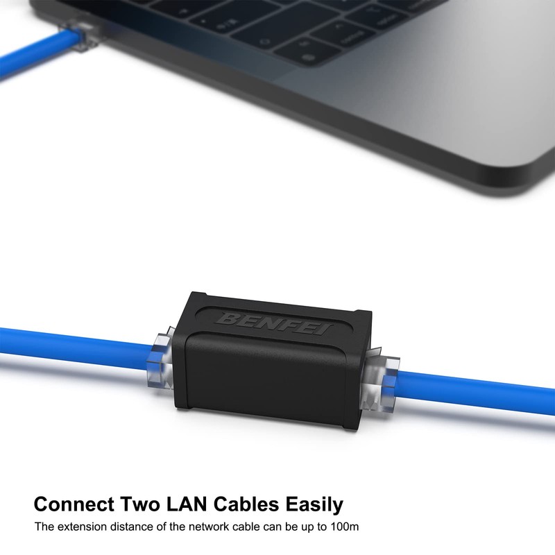 BENFEI RJ45 Inline Coupler, 10 Pack Cat7 Cat6 Cat5e Ethernet