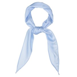 sourcing map Women's Plain Rhombus Neckerchief Scarves Thin Long Neckerchief, lightblue