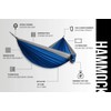 Bear Butt Double Parachute Camping Hammock, Blue / Gray
