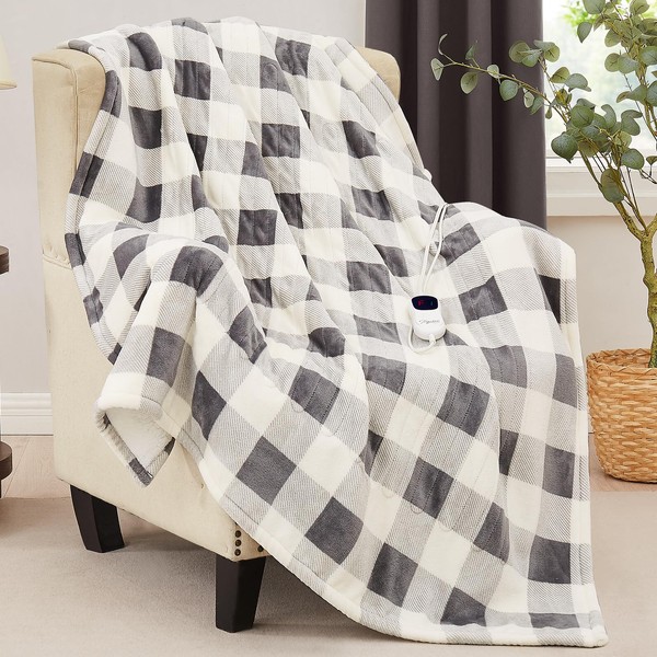 Homemate Electric Blanket Heated Throw - 50“x60“ Ultra Soft Cozy