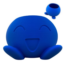 Oddish Inspired Planter | Cute 3D Printed Blue Plant Pot | Indoor Succulent or Cactus Planter | PLA Eco-Friendly Desk Decor Gift