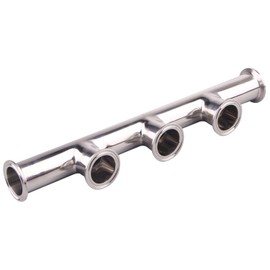 DERNORD Tri Clamp 1.5 inch x 3 Port Manifold Stainless Steel 304 Sanitary Fitting