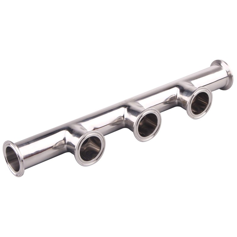 DERNORD Tri Clamp 1.5 inch x 3 Port Manifold Stainless