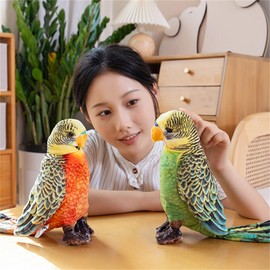 champracer Bird Parrot Plush Toy, Soft and Comfortable Plush Parrot, 23 cm Cute Plush Macaw Parrot Stuffed Toy Cuddly Toy Plush Toy for Children Adults (Blue)