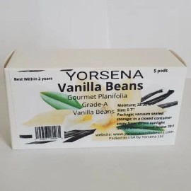 Gourmet  Madagascar Vanilla Beans Grade A , planifolia 5 pods