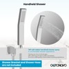 gotonovo Wall Mount Chrome Polished Solid Brass Handheld Shower Head