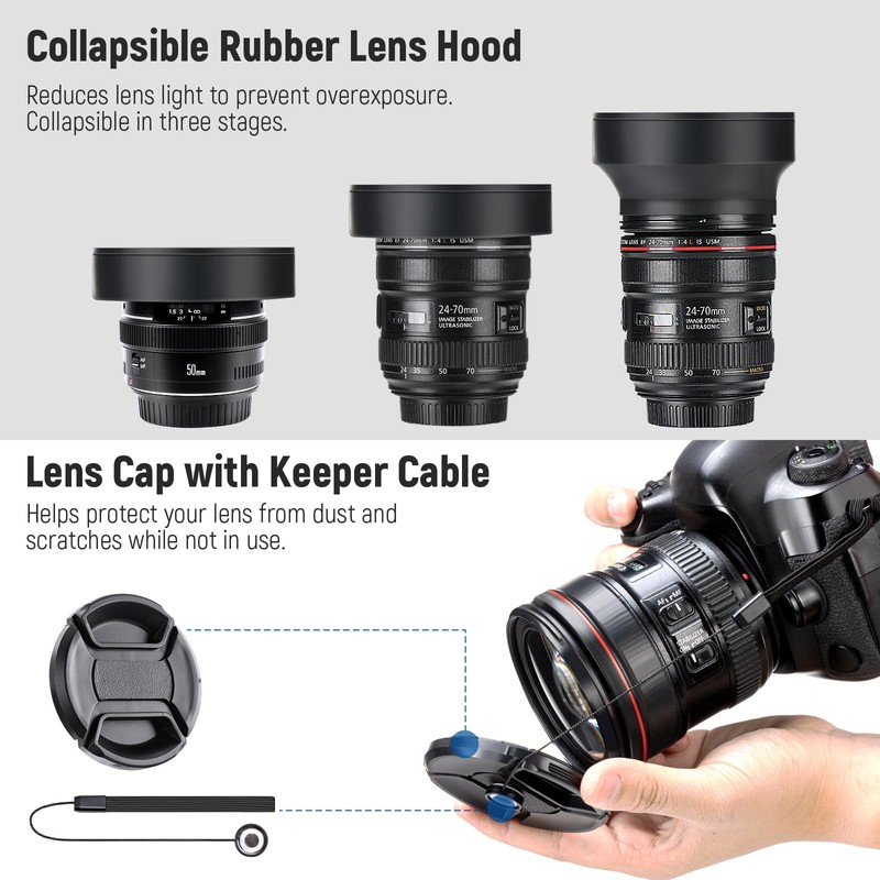 NEEWER 40.5mm ND Filter Pack and Lens Accessories, ND2 ND4