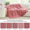 BEDELITE Fleece Blanket - 3D Jacquard Decorative Dusty Pink Throw