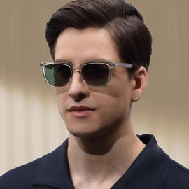 CARFIA Retro Square Mens Sunglasses Polarised Eyewear 100% UV Protection for Driving Travel