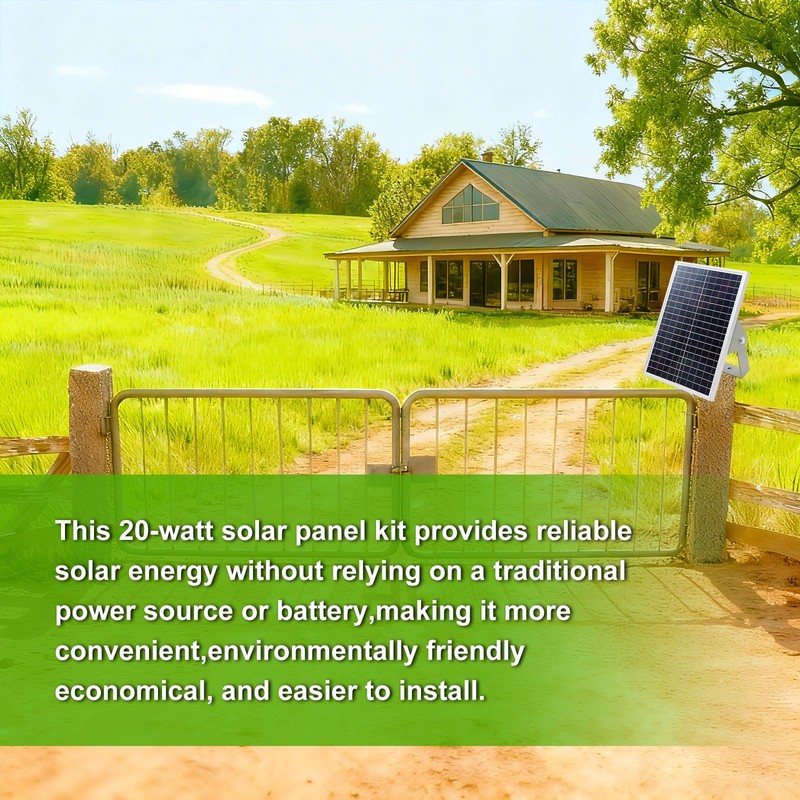 X X-HOUSE Solar Panel 24V 20W Monocrystalline Waterproof Panel with