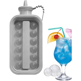 Botella Para Hacer Bolas De Hielo 2 en 1 Plegable para Cerveza Helada