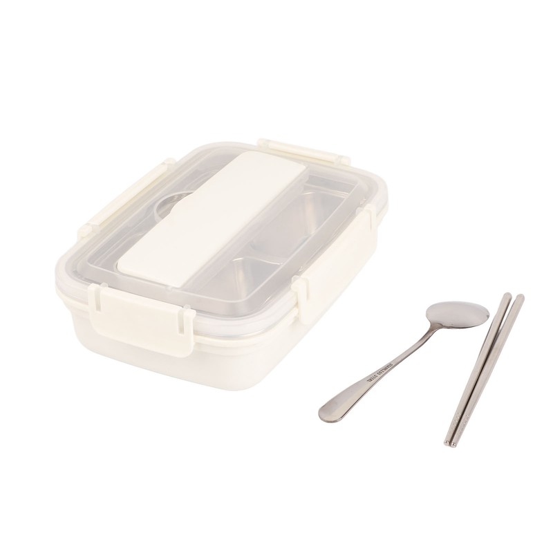 Lunch Box 4 Compartments Design 304 Stainless Steel Matching Tableware