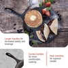 Victoria 10.5-Inch Cast Iron Comal Griddle Pan with a Long