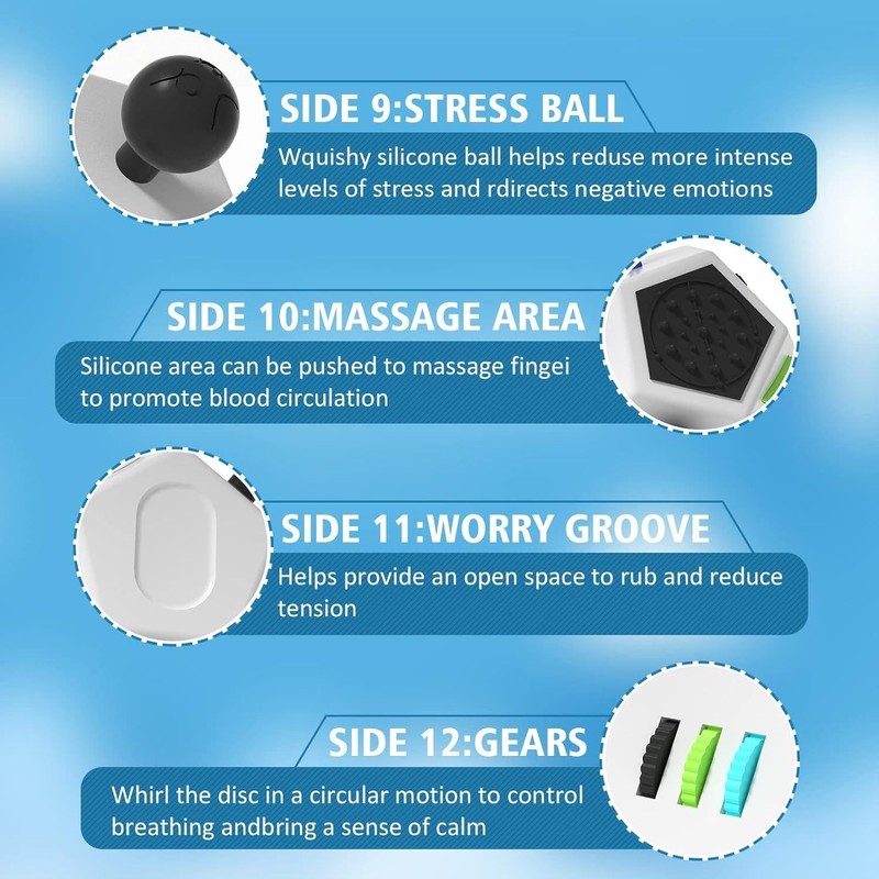 Fidget Dodecagon –12-Side Fidget Toys Cube Relieves Stress and Anxiety