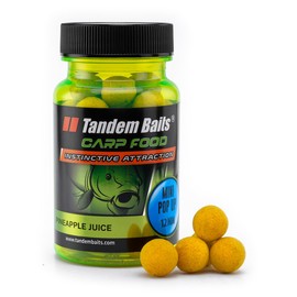 Tandem Baits Carp Food Perfection Mini Pop-Up Pineapple Juice Carp Pop-Ups Carp Fishing Without Effortless Bait for Large Fish Fishing Carp Accessories for Professionals & Hobby Anglers 12 mm 30 g