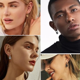 Gold Plated Earrings Hypoallergenic Steel Sports Jewelrys For Men Basketball Earrings