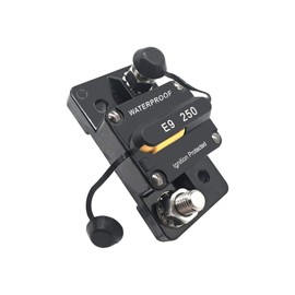 GLOSO Circuit Breaker E92 Manaul Reset, Waterproof IP67 Marine Auto Truck, 3/8" Stud, Hi-Amp (250A)