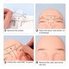 100PCS Eyebrow Ruler Stencils Disposable PVC Clear Scale Brow Microblading