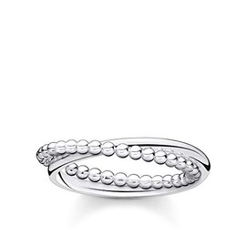 THOMAS SABO Double Ball Ring 925 Sterling Silver TR2321-001-21, Silver, No stones available