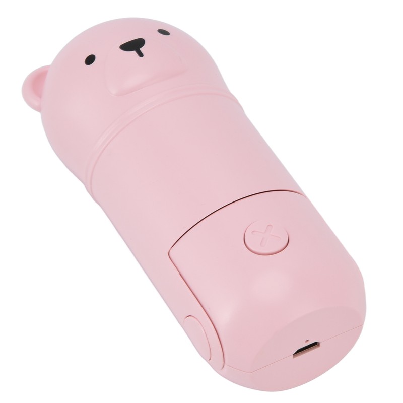 Hand Held Fan Mini Foldable Battery Operated Fan Humidification Cartoon