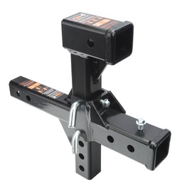 Class Ⅲ Adjustable Trailer Hitch Receiver Extender, 8-Inch Riser Extension, 4.5" Drop/Rise Receiver, 18000 LBS, Heavy Duty for Cycling and Camping Use, Fits 2" Hitch Receiver