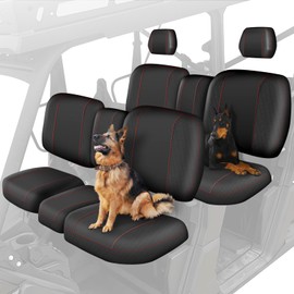 BORDAN UTV Seat Cover for Can Am Defender MAX 2018-2024/MAX DPS 2017-2024, Heavy Duty 1680D Waterproof Full Protection Outdoor Seat Cover Set(14 PCS)