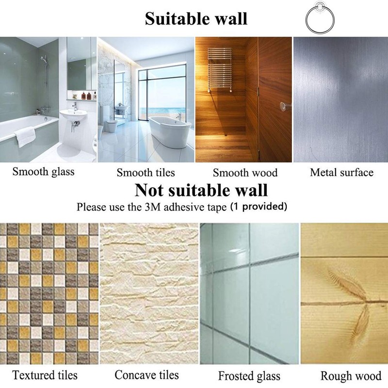 JiePai Drill Free Powerful Vacuum Suction Cup Towel Ring Shower