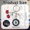 Nhemeylp 8 Ball Keychain Cherry Keychain Eight Ball Keychains for