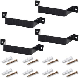 XiyaxiVici 3x4 Downspout Adapter Gutters Downspout Strap Bracket Leader Strap Rainwater Drainage Gutter Parts Black (4 Pack) (3x4)