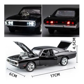 Charger 1969 Rapido Y Furioso Muscle Clásico 1:32 Color Negro