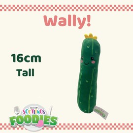 VFM - Courgette Soft Toy Food Themed Cute Plush Cuddly Soft Fluffy Stuffed Toy Plush Toy Cute Stuffed Plushie, Gifts for Birthday, Valentine's Day Chirstmas - 16cm Multi-Coloured