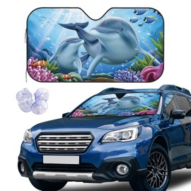 Underwater Dolphin Windshield Sun Shade for Car Car Window Shades Car Sun Shade Car Accessories Auto Car Sun Visor