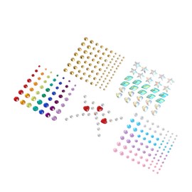 Ipetboom Nail Art Stickers 5 Sheets 3D Flash Body Stickers Round Stickers