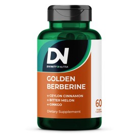 Berberine Supplement with Bitter Melon, Ginkgo Biloba and Ceylon Cinnamon 60 Capsules, Vegan, Made in USA Berberine Capsules for Women and Men
