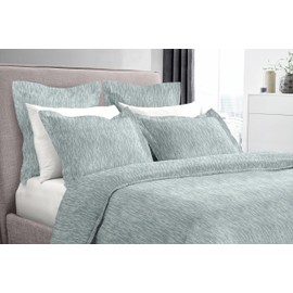 Dormisette Luxury German Flannel Duvet Cover & Shams Set, 3 Piece (Stormy Weather, King)