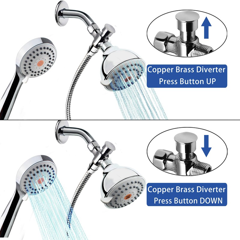 YOO.MEE High Pressure Shower Combo Set, w/Powerful Pressure Handheld Shower