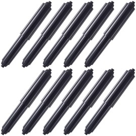 HINZIC 10 Pack Toilet Paper Rollers Plastic Spring Loaded Tissue Holder Spindle Replacement Rod Black Bathroon Toilet Paper Holders
