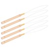 5pcs Hair Extension Loop Needle Kit Non-Slip Beech Handle Pulling