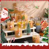 Baderke 6 Pcs Christmas Glass Mugs Set 16 Oz Winter