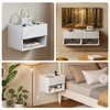 Floating Nightstand Bedroom Bedside Table - Wood Night Stand Set