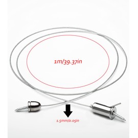 Suspension Cables Kit,Zliger 16 PCS Lamp Holder Suspension Cables Kit Hanging Wire Steel Wire Rope LED Panel Light Suspension Cables Kit for Light Lamp Hardwar
