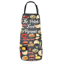 JNIAP Pierogie Lover Gift Polish Food Pyramid Apron Pierogi Making Gift For Chef (The Polish Food)