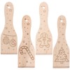 Spruchreif Set of 4 wooden scrapers with engraving Christmas, raclette