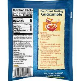 Ortega Seasoning Mix, Guacamole, 1 Ounce (Pack of 12)