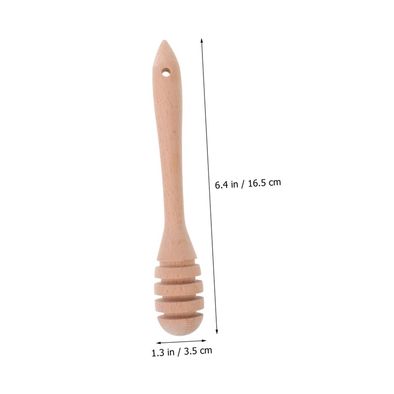 KICHOUSE Wooden Honey Dipper Stick Smooth Honey Mixing Stirrer for
