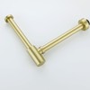 SEABEFORE Brass Round Bottle P-Trap 1 1/4, Adjustable Basin Sink